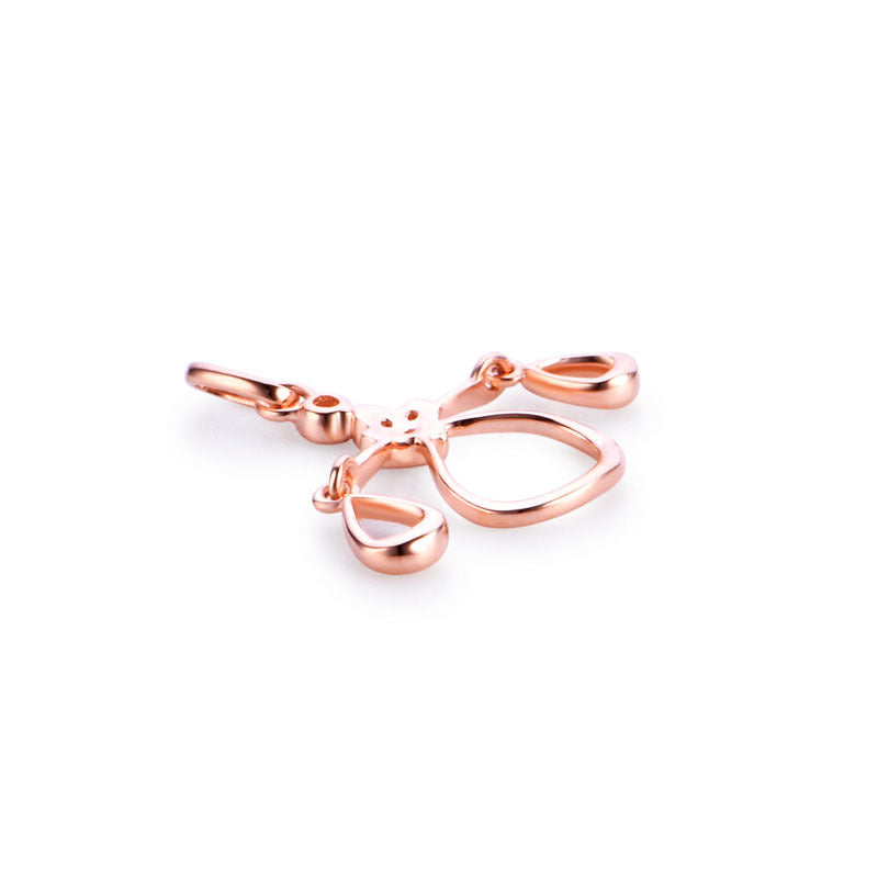 South Korea 14K zircon / Diamond Pendant 18K Libra clavicular chain rose gold ornaments